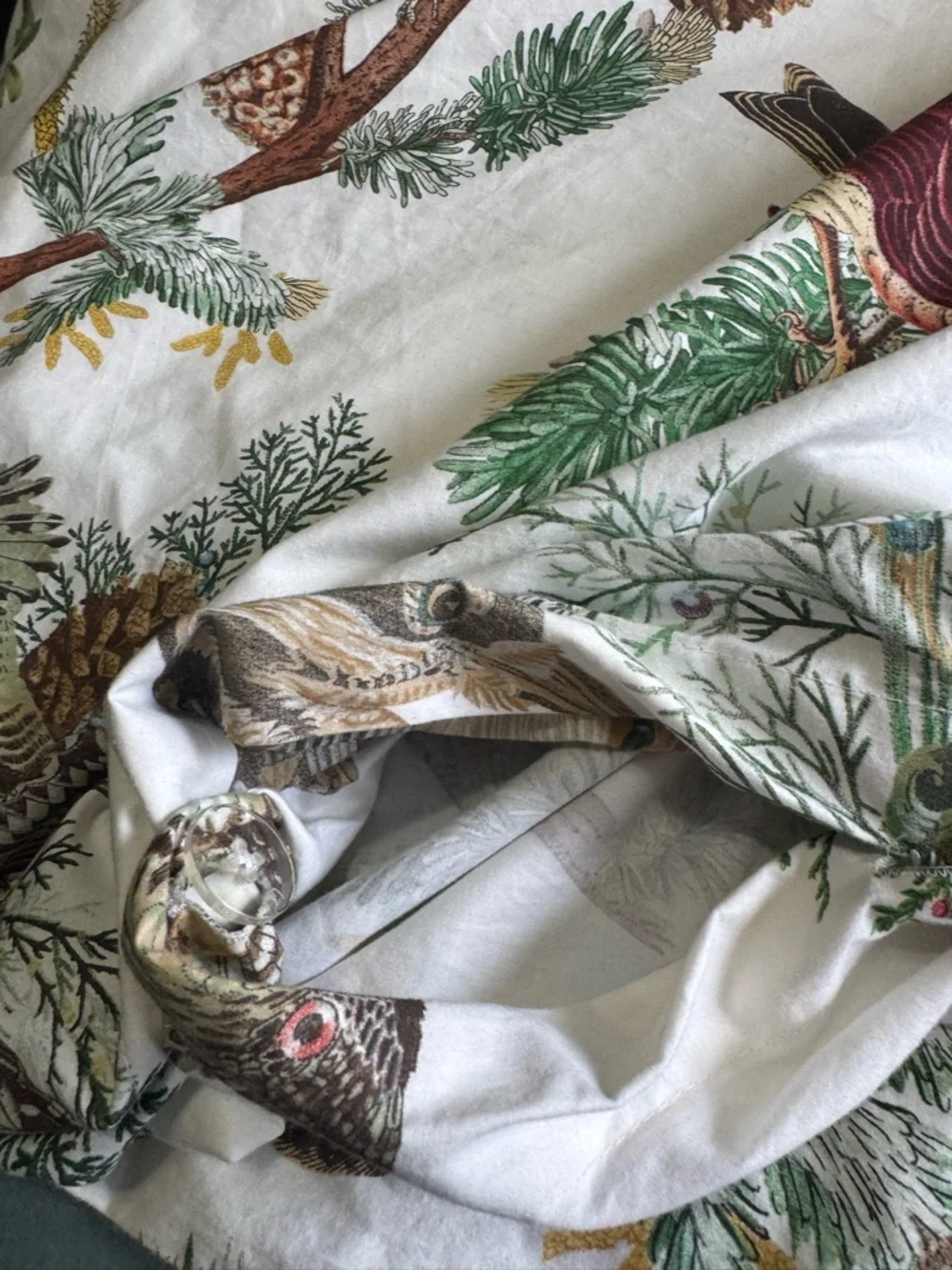 POTTERY BARN “Fauna Birds” Percale Cotton Colorful Duvet Cover Full/Queen